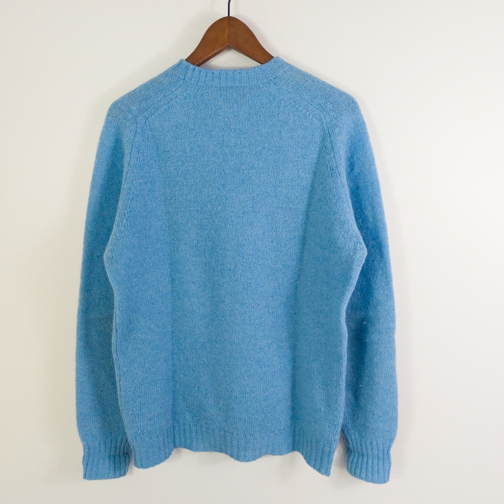 Vintage Alan Paine Shetland Wool Sweater Blue Size 40 - Picture 7 of 7